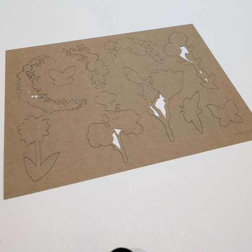 Bastelbogen "Blumenkranz"  zum Gestalten & Verzieren